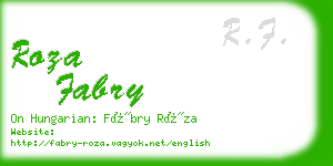 roza fabry business card